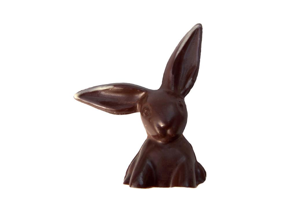 Lagusta's Luscious Vegan solid chocolate easter bunny perfect nondairy chocolate.