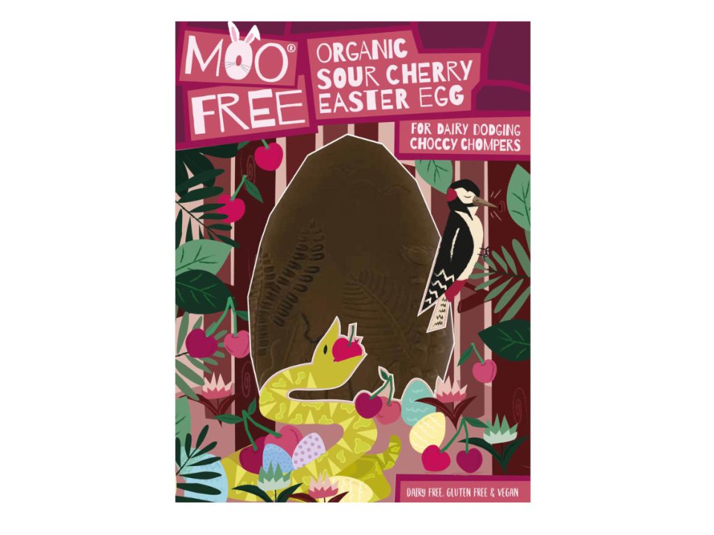Moo Free Vegan Milk Chocolate Egg with Cherry Pieces